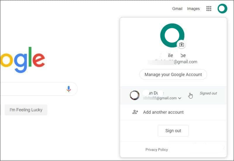 Accessing multiple Google accounts